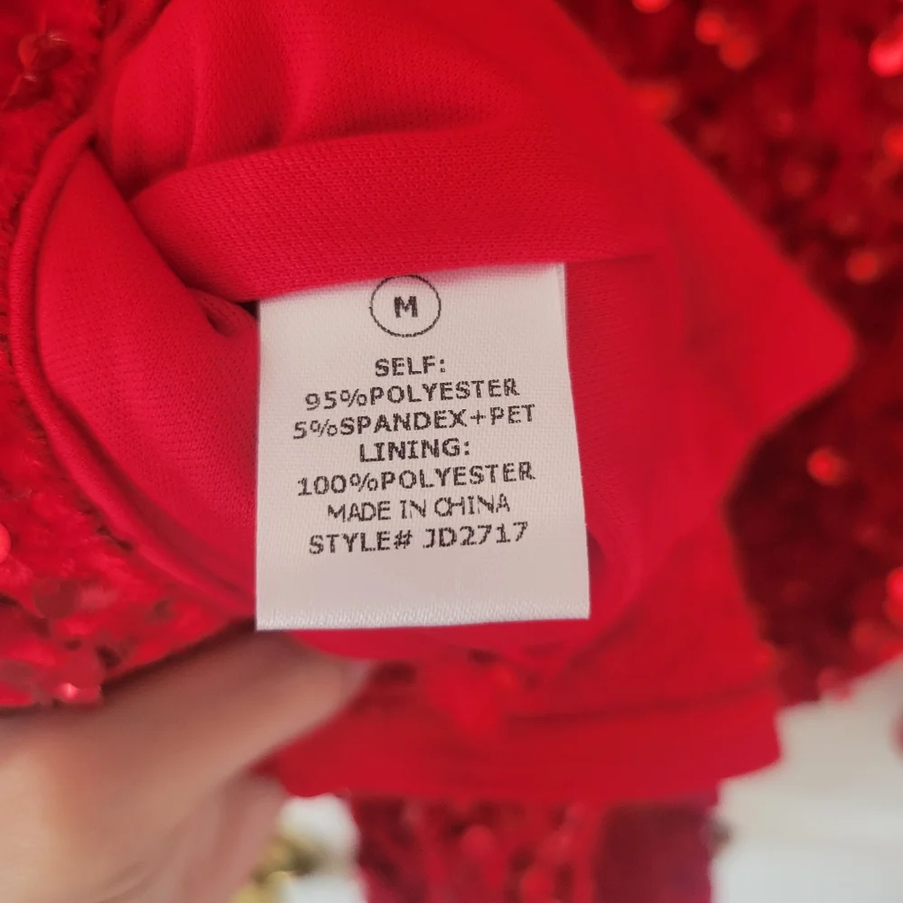 Fashion Nova Sequin Dream Mini Dress Red - Picture 7 of 10